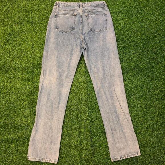 Fashion Nova Light Blue Split Hem Denim Jeans - Picture 5 of 5